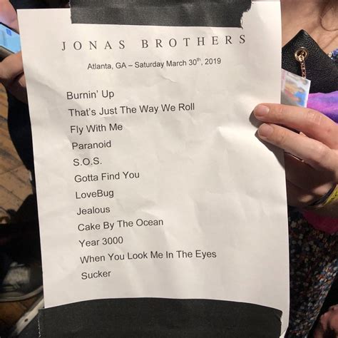 Jonas brothers setlist - Aug 13, 2023 · Jonas Brothers setlist: Here are all the songs at their electric 'The Tour' concerts Anika Reed USA TODAY NEW YORK – The brothers are back. Four years after their comeback Happiness Begins... 